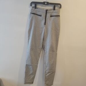URBAN OUTFITTERS Black and White Checkered Stretch Trousers Size 4